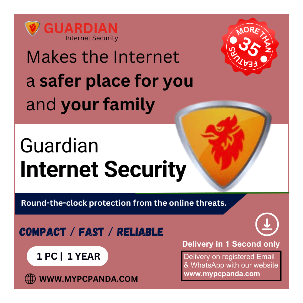 1708606175.Guardian Internet Security 1 PC 1 Year Antivirus License Key-My PC Panda